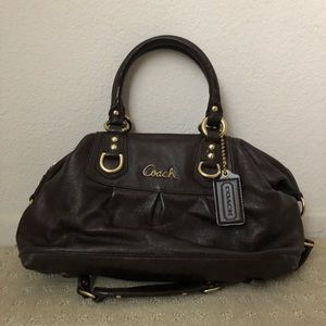 Coach brown leather satchel